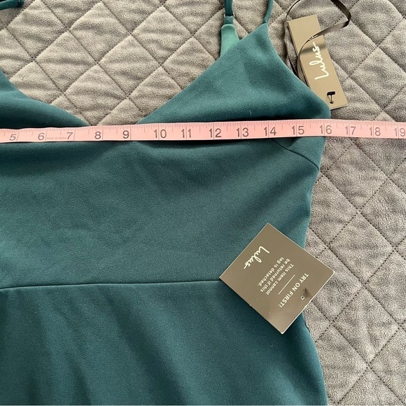 Lulus Dress Women Small Maxi Infinite Forest Green Sleeveless V Neck GG - Picture 10 of 11